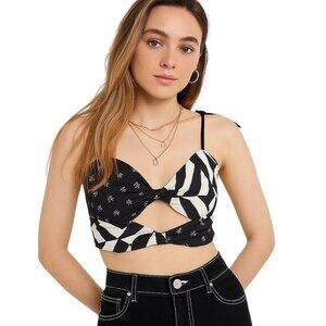 URBAN OUTFITTERS Twist Front Tie-Shoulder Cropped Cami, Size Large - NWT